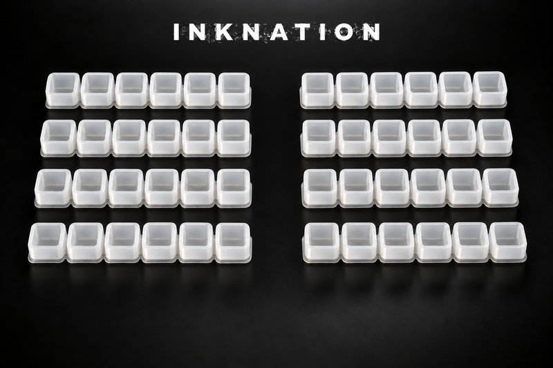 Godets à encre INKNATION — 10 sets de 6 × 10 (600 godets)