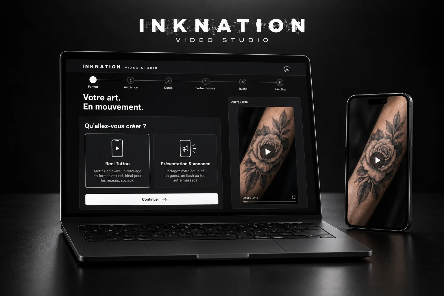Interfaccia di montaggio INKNATION Video Studio